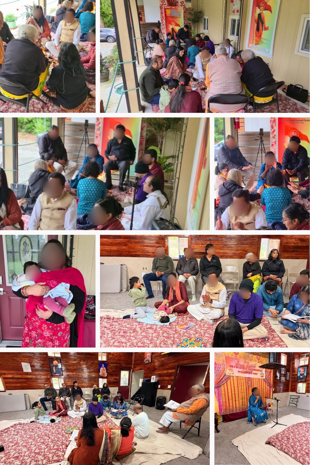 Conferring Gayatri Mantra Diksha — Initiation into Vedic learning and the sacred Gayatri mantra during an Upanayana ceremony.