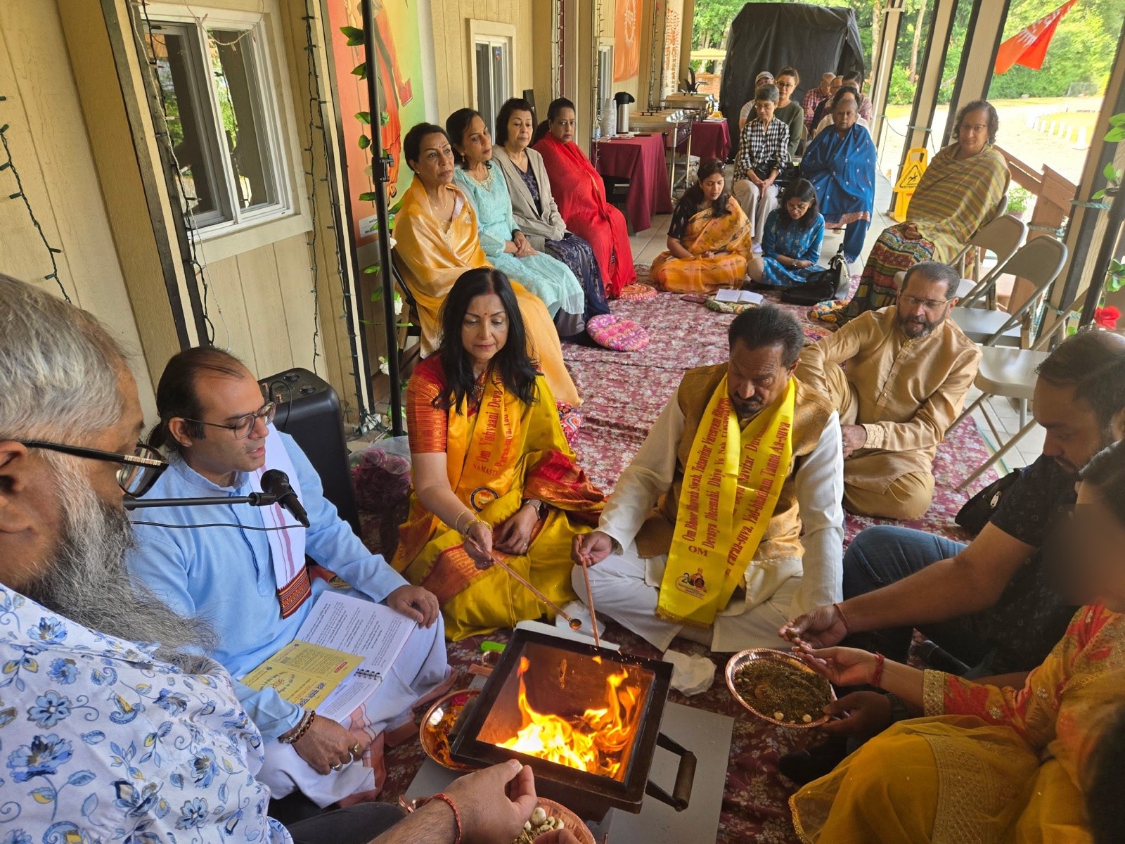 Saptapadi Seven Sacred Steps — Walking the seven auspicious steps representing nourishment, strength, prosperity, harmony, and friendship.